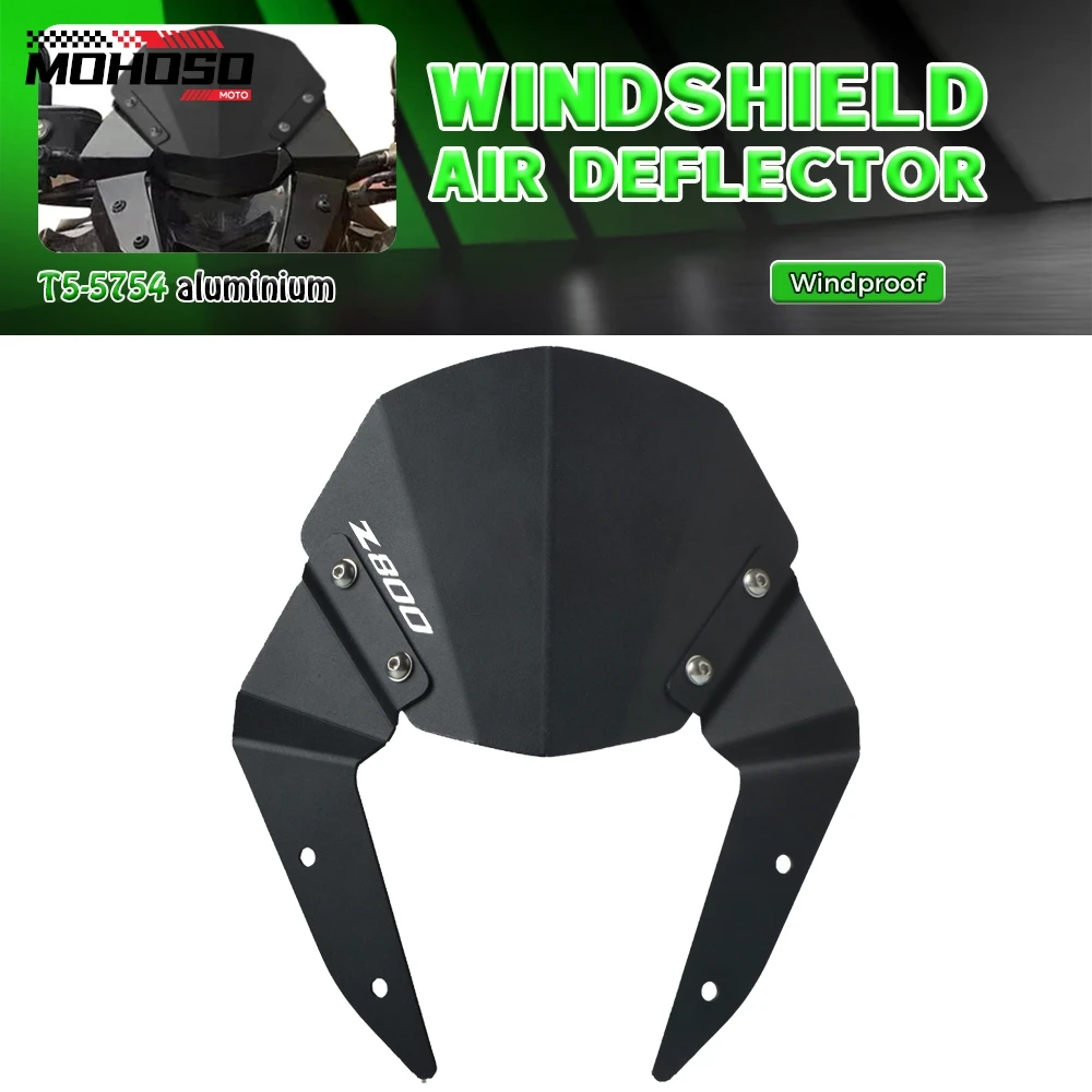 For Kawasaki Z800 2014 2013 2015 2016 Windscreen Air Wind Deflector Guard Motorcycle Accessories Aluminum Windshield Z 800