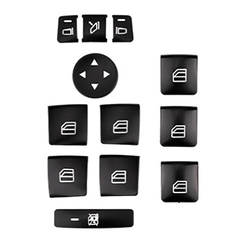 120PCS Car Door Armrest Window Switch Button Trim Cover Sticker For Mercedes Benz GLK ML GL A B C E G Class W204 X166