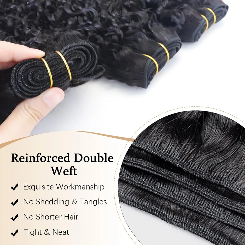 Burmese Real Human Hair Natural Color Spiral Hair Weft Extensions Quick Weave Bundle Wholesale For Full Head Sew In Weft Hair