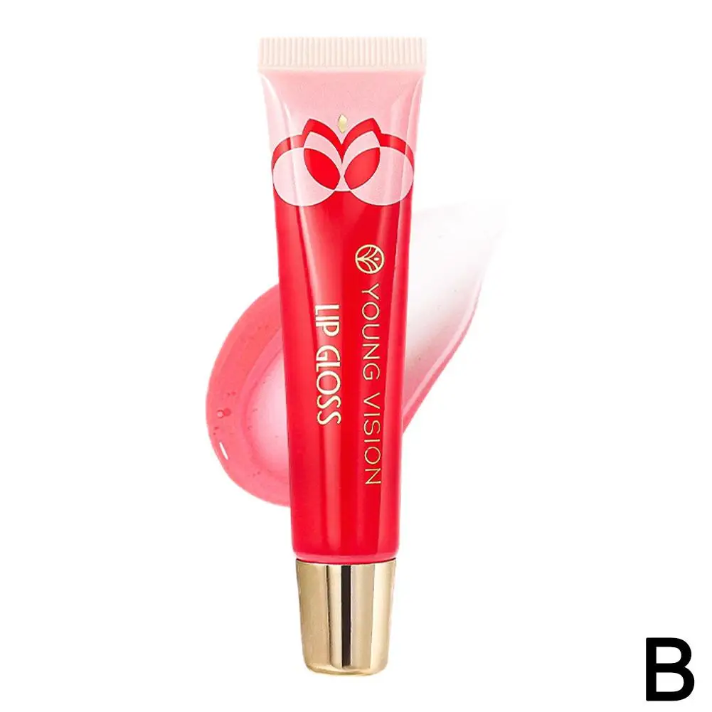 1 Uds espejo de cristal joven brillo hidratante de labios transparente fruta brillo líquido aceite de labios cosméticos maquillaje de menta labio U1m7