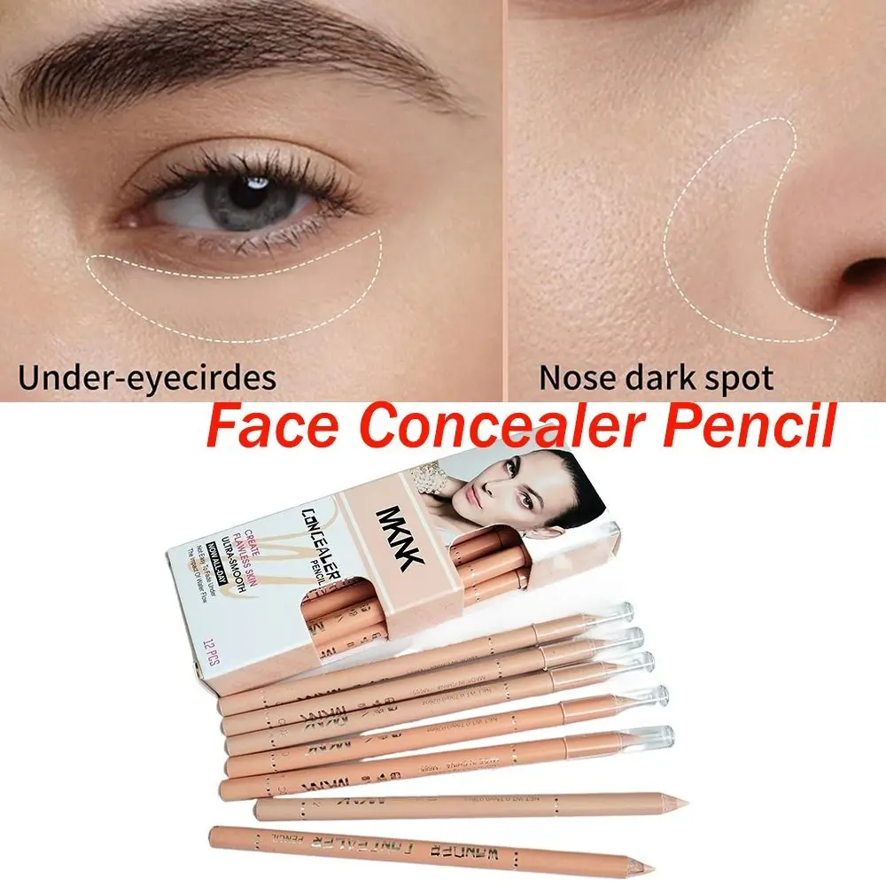 12本入り 2色展開 フェイスコンシーラーペンシル 肌の色調を均一にし、完璧な隠蔽効果を発揮するコンシーラーペンシル シミ・クマを隠す
