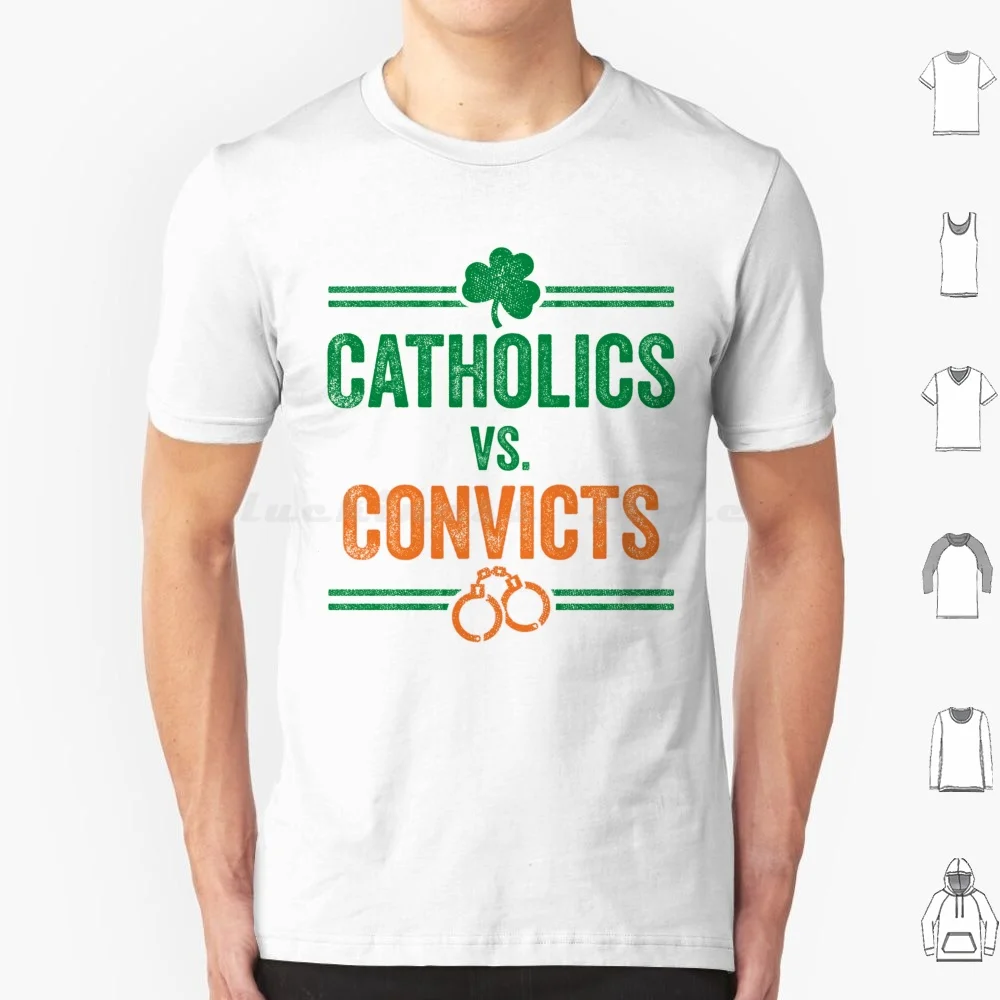 Catholics Vs Convicts T Shirt Cotton Men Women Diy Print Catholics Vs Convicts Vintage Classic Football Fan Football Rivalry