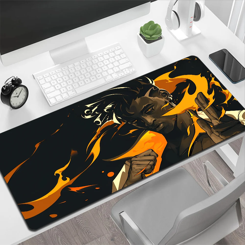 VALORANT-Grand tapis de souris Phoenix, tapis de souris de jeu, PC Gamer, ordinateur, polymères, grand, silicone, clavier, bureau