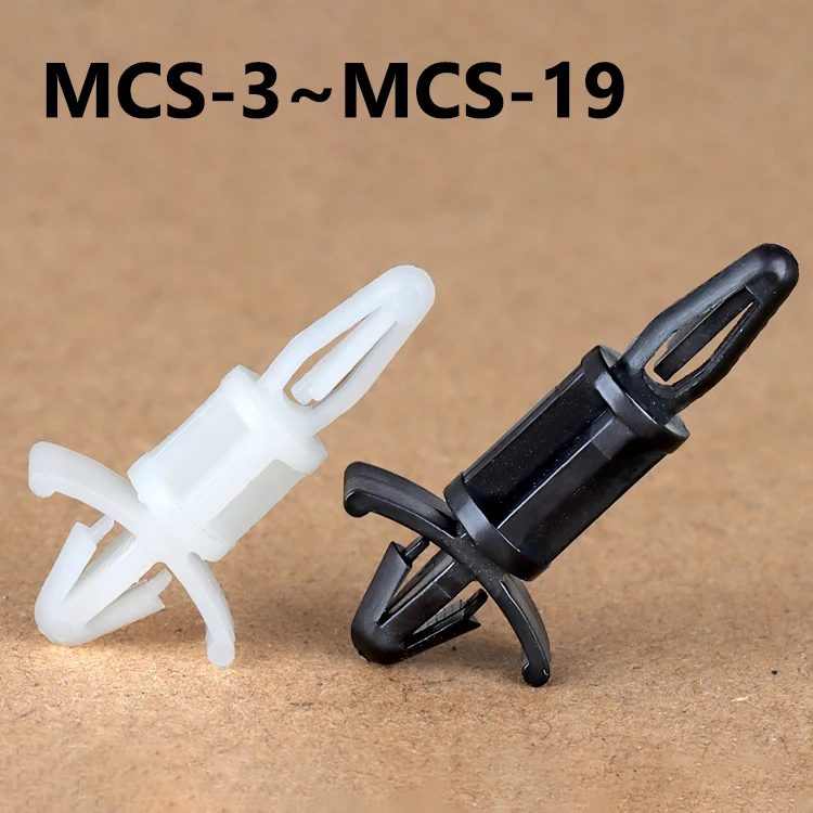 Black White Nylon Push-in PCB Spacer Standoffs MCS-3-MCS-19 Insulated Circuit Board Rivet Fasteners
