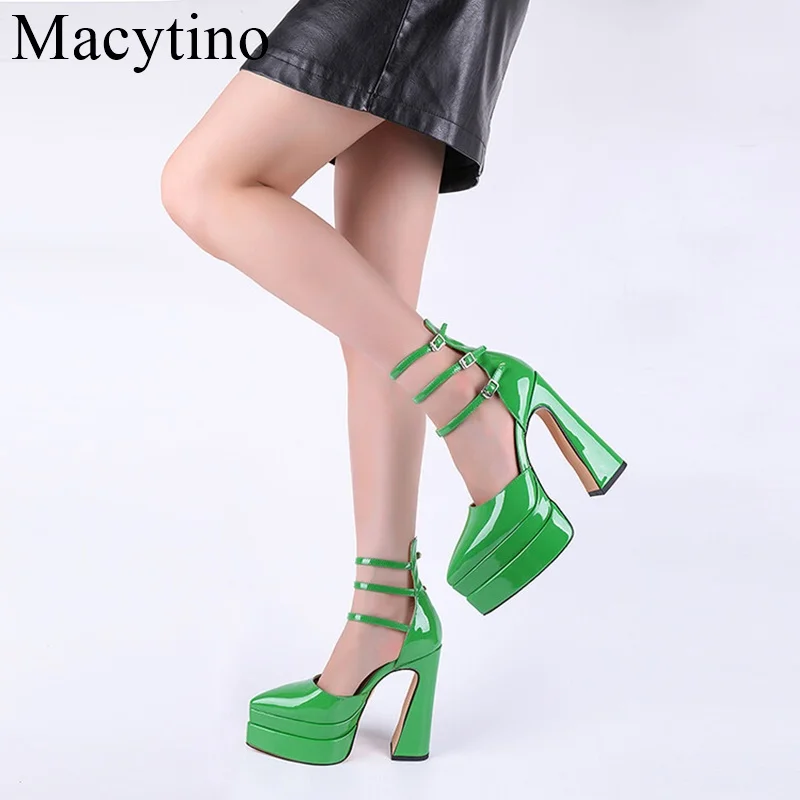 

New 2022 Women pumps Elegant Pointed Toe Patent Leather Office Lady Shoes Spring Summer High Heels Wedding Bridal Shoes