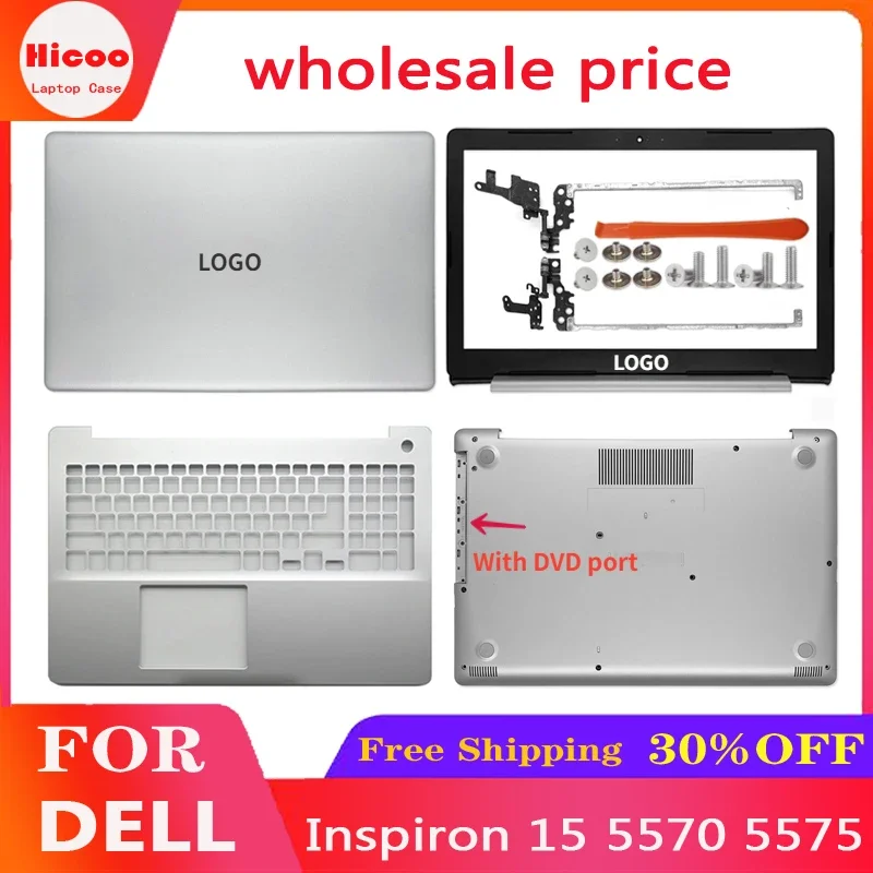 

NEW For Dell Inspiron 15 5000 5570 5575 Laptop LCD Back Top Cover Front Bezel Palmrest Upper Bottom Case Silver