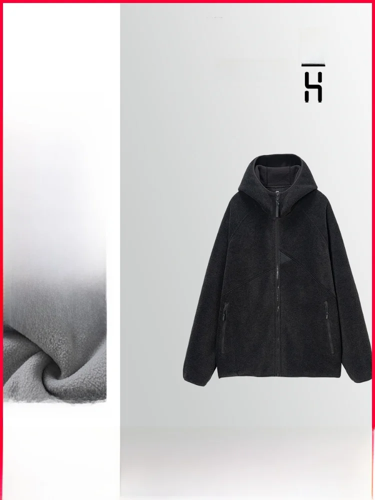 

3D Stereo Tailoring Outdoor Casual Hooded Fce Jaet for Men Comfortable All-Season Sli Youth ular Polyester Fiber