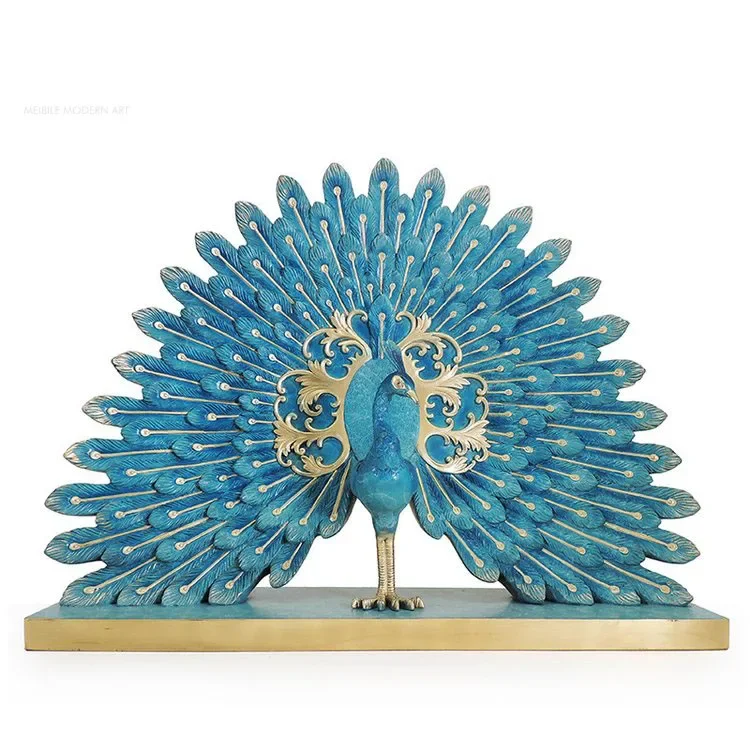 

Handmade Animal Peacock Gift Brass Home Decoration Statue Crafts