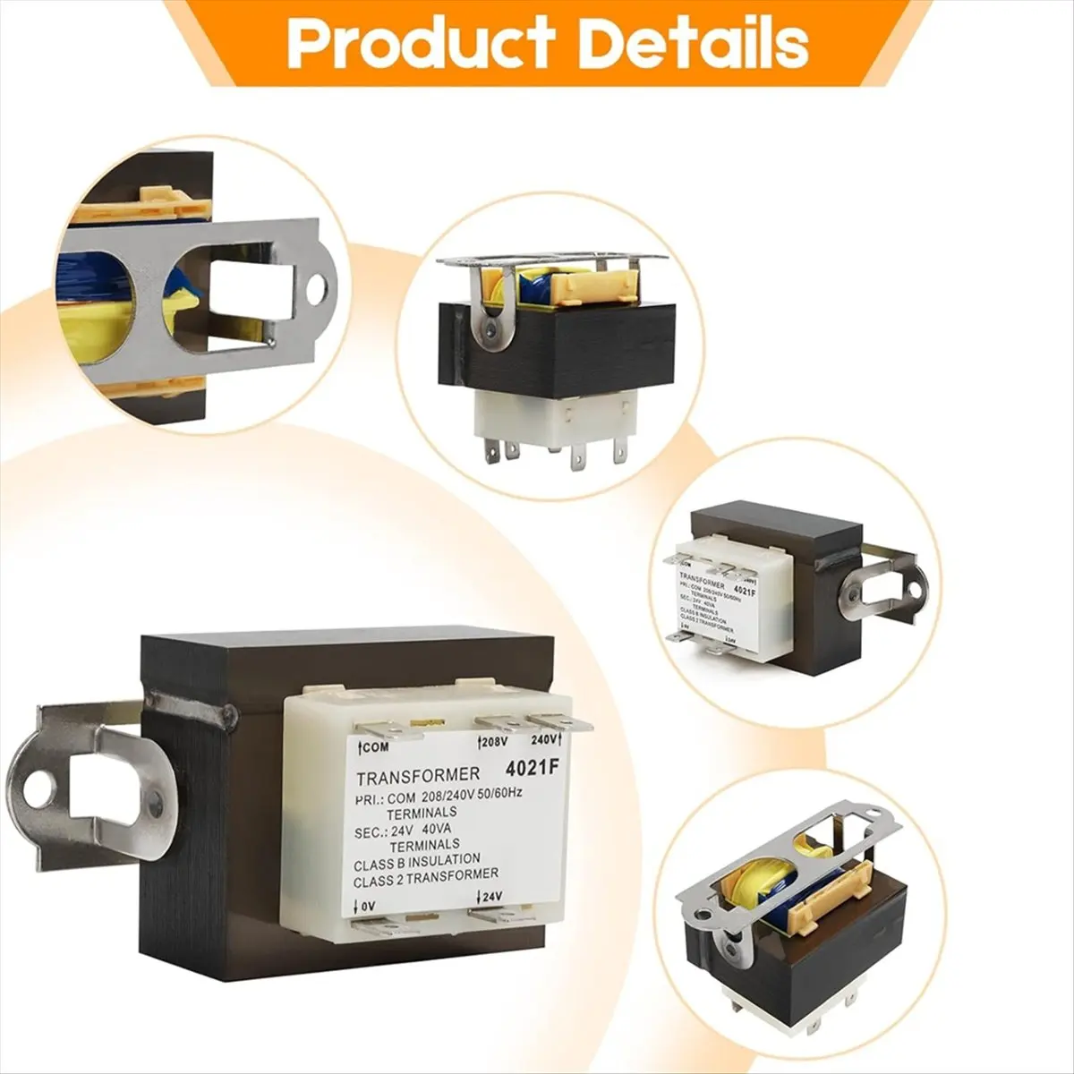 A95G 240V to 24V 0130M00138S Transformer for 40VA Furnace Primary 208/240V Secondary 24V Heater