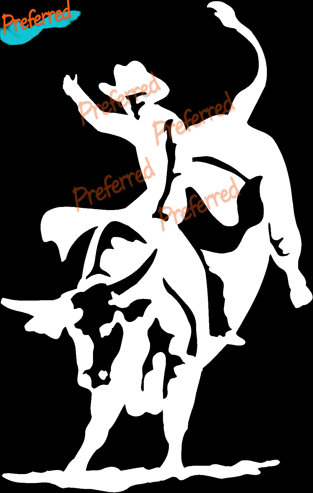 BULL RIDER RODEO Riding Cowboy Decal Sticker Western Car Truck Window Bulls