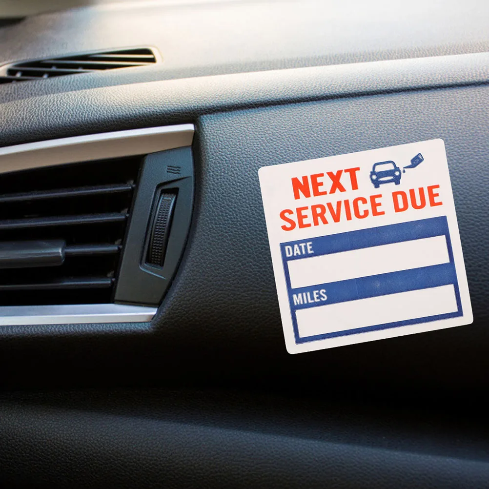 2 Rolls Car Maintenance Service Reminder Stickers Oil Change Removable Adhesive Auto Labels For Service Due Tags File