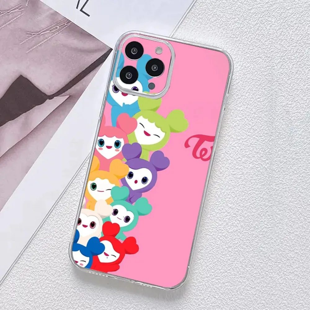 KPOP T-TWICE Phone Case For iPhone 11,12,Mini,13,14,15,Pro,XS,Max,X 8,7,6s,Plus,5,SE,XR Transparent Shell