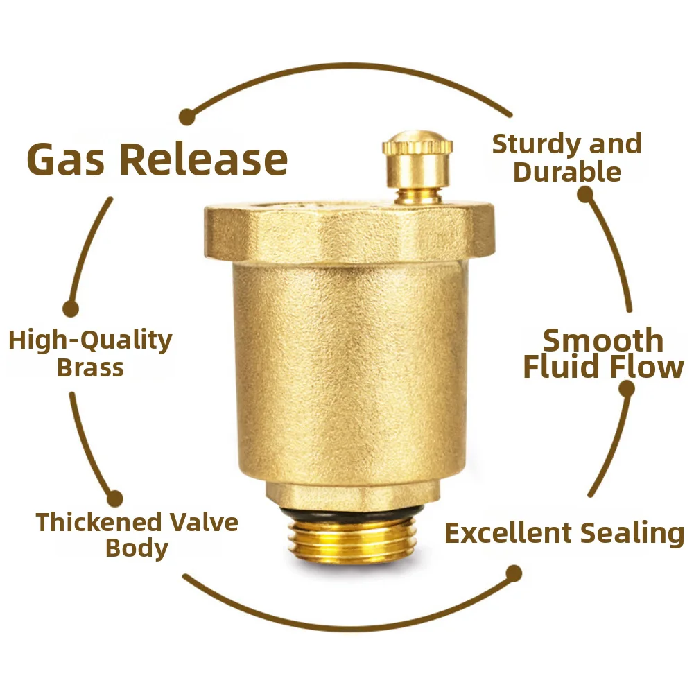 

Комплект из 4 латунных автоматических поплавковых клапанов 1/2'' и 3/4'' с наружной резьбой, воздухоотводчики для систем ОВКВ