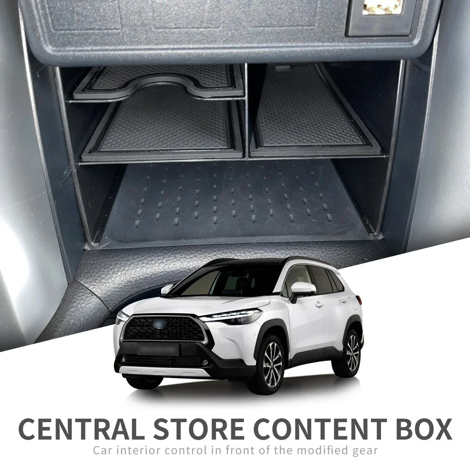 Caja de almacenamiento para coche Toyota Corolla Cross 2022-2024, organizador de orden para consola Central, bandeja, accesorios de Interior de coche