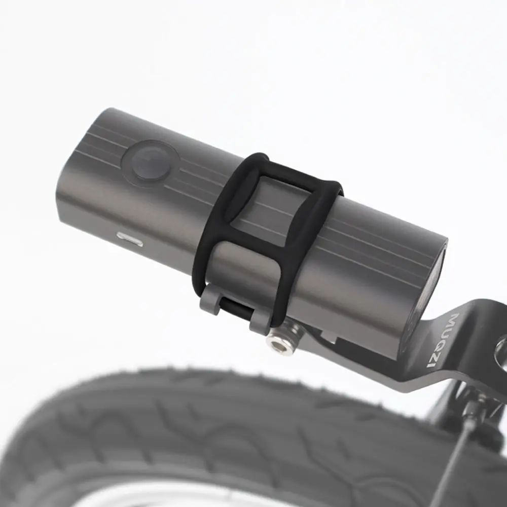 15 قطعة المصباح سيليكون الدراجة سيليكون حزام رمز الجدول مقاومة للاهتراء المقود ضوء حزام ضيق مستقر الدراجة مصباح يدوي حزام