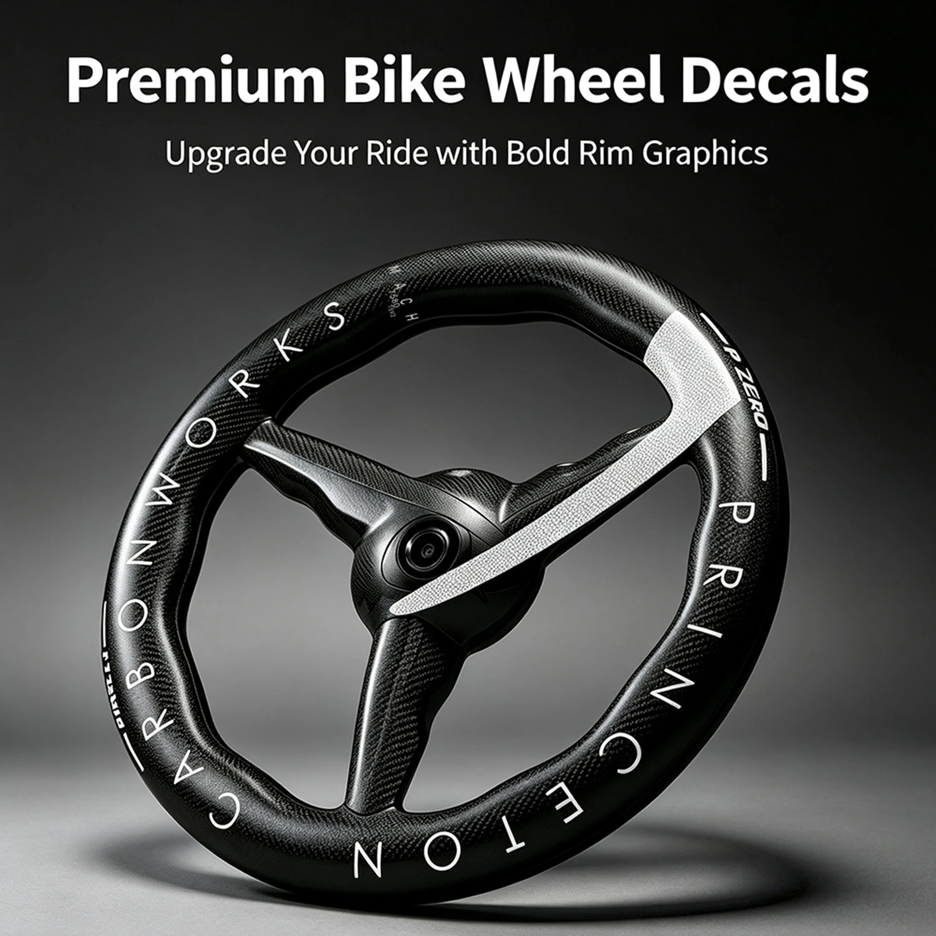 PRINCETON CARBONWORKS Bike Wheel Rim Decals Easy Install Carbon Rim Stickers for Racing Bikes
