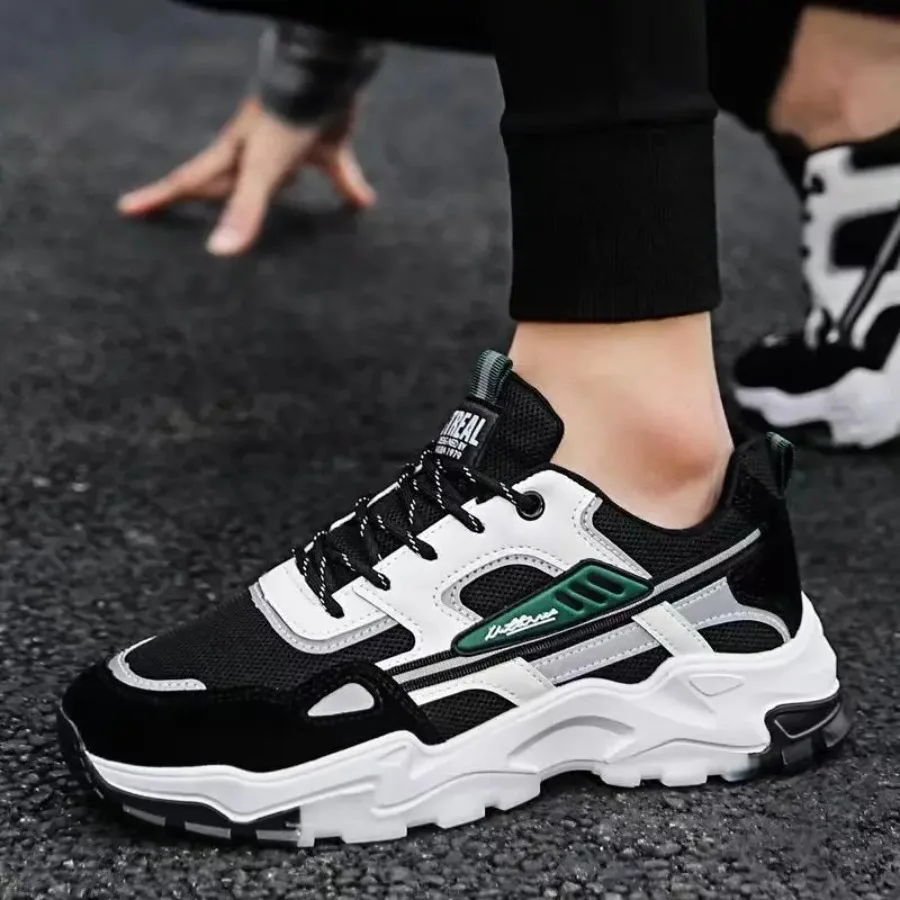 

Men's Korean Style Chunky Sneakers Breathable Trendy Casual Student Running Shoes Fall Street Comfort