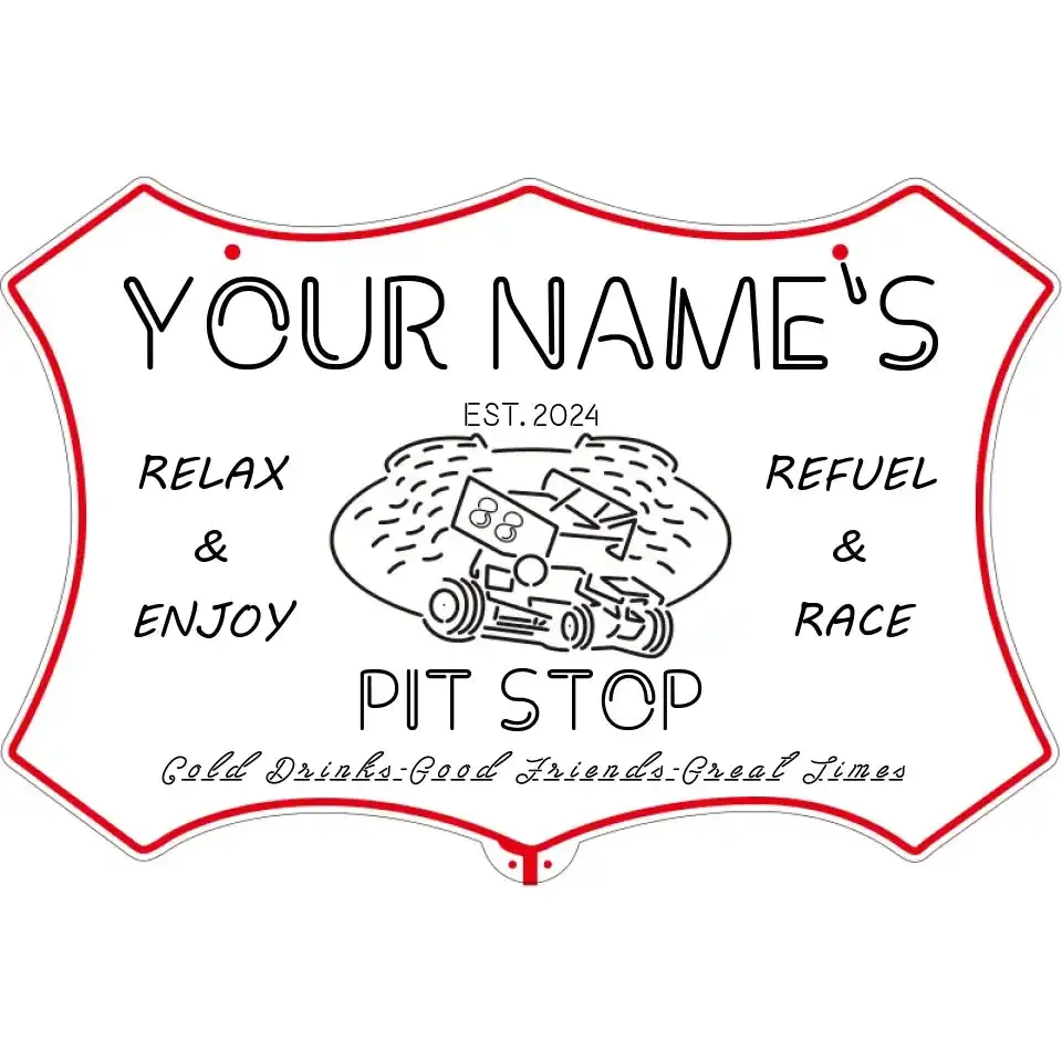 Personalized Your Name Pit Stop Game Room Glam Led Neon Sign st06-fnd-pu1-tm