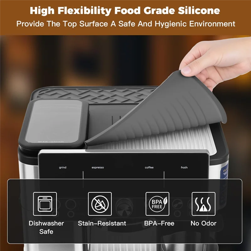 A78E-For Ninja Luxe Cafe ES601 Top Mat، لآلة إسبريسو Ninja Luxe Cafe، ملحقات حصيرة الدك السيليكون الواقية