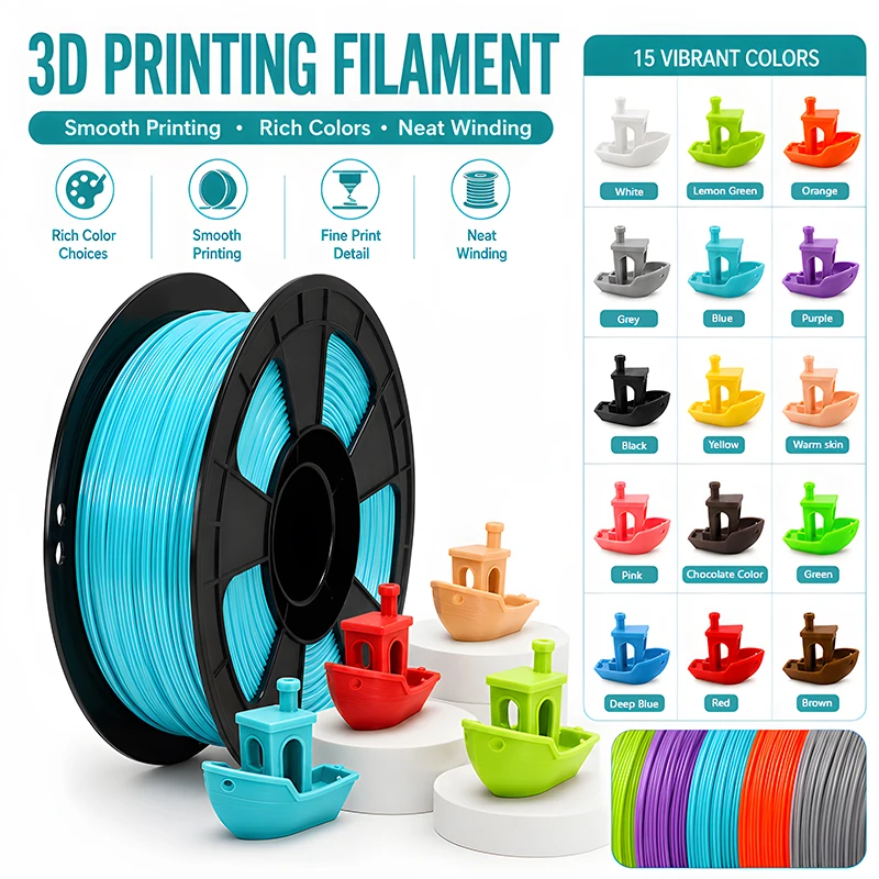 High Speed Matte PETG 3D Filament 1.75mm petg Multi color combination set FDM 3D Printer Materials DIY Gift 1KG/1Roll
