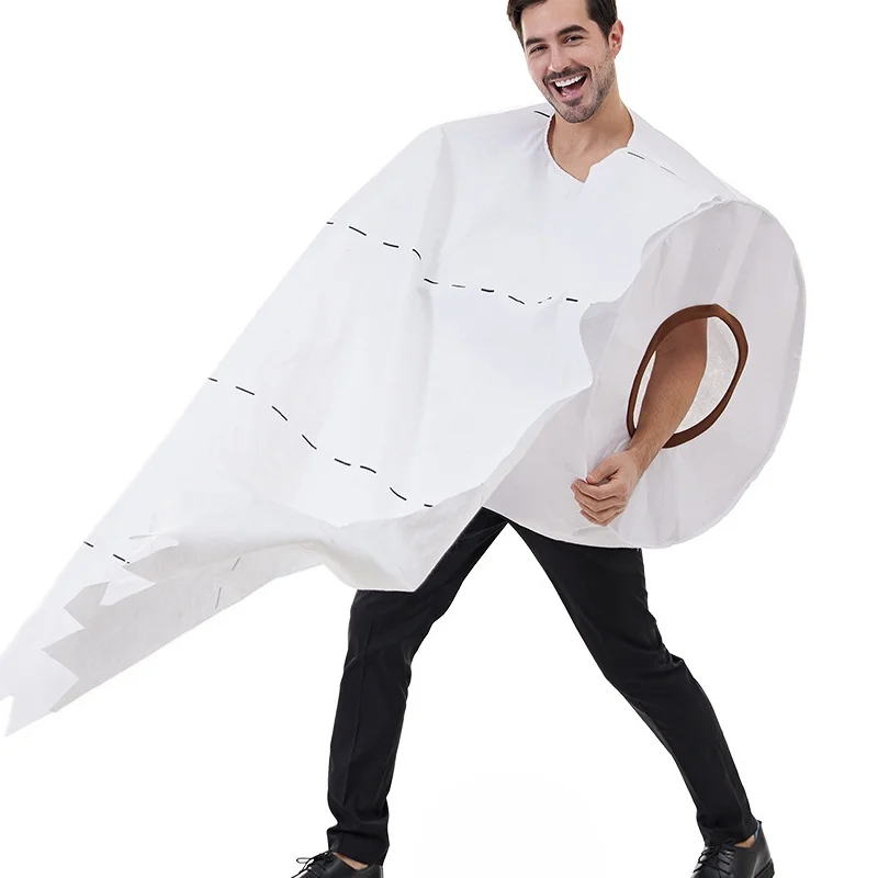 

Новинка 2025 года, розыгрыш для пары на Хэллоуин, костюм из туалетной бумаги, костюм для косплея, туалетная бумага, розыгрыш, костюмы для пары, китайское производство