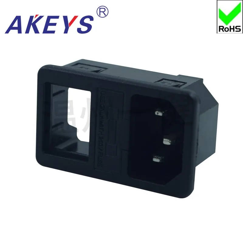 10 PCS AC-01 card type socket without lamp switch fuse equipment three-in-one three-hole AC seat power seat