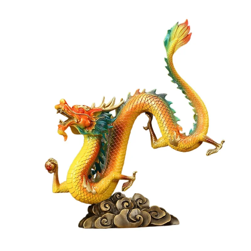 Ornamento drago d'oro fortunato
