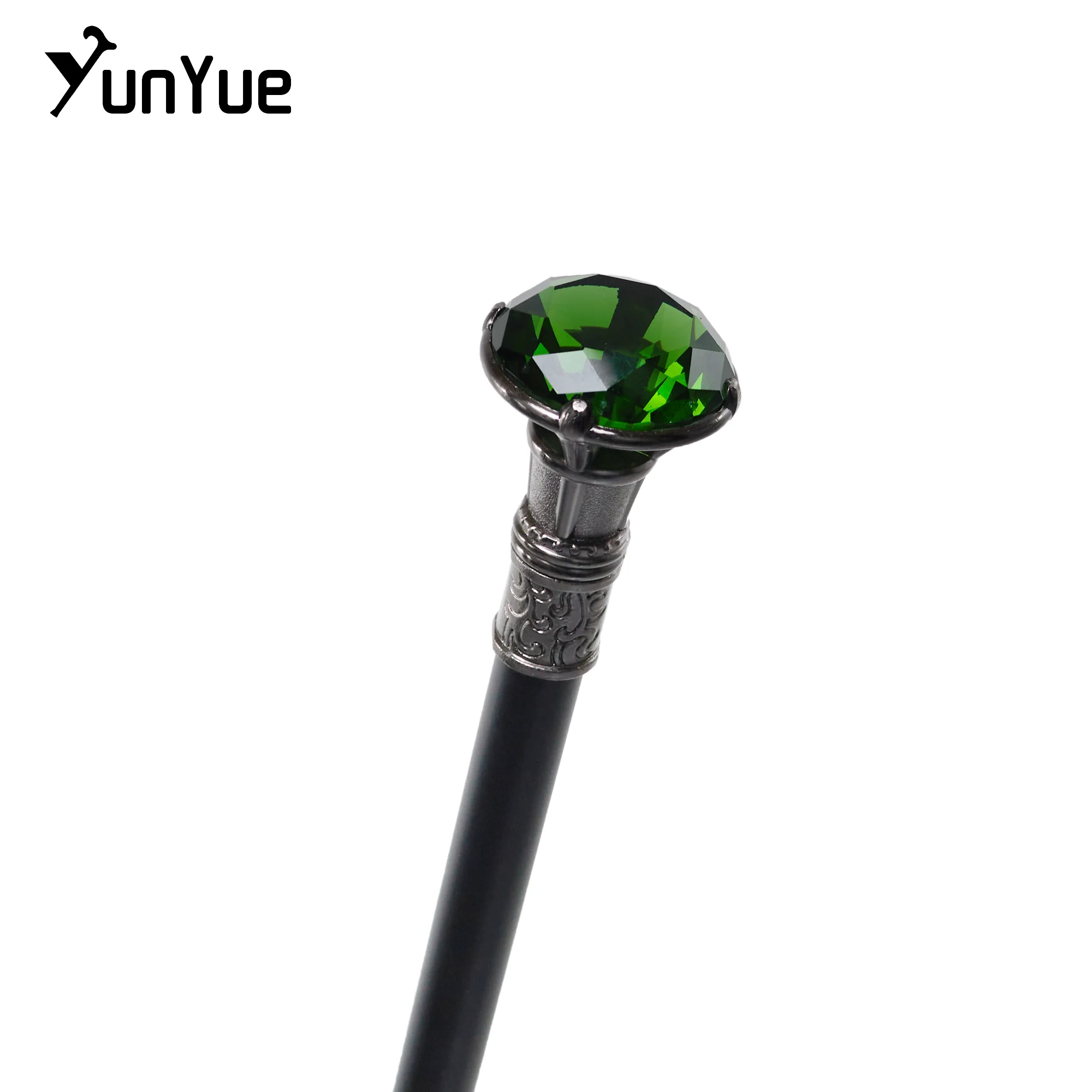الشظية الخضراء الماس نوع عصا المشي شهم أنيقة أزياء الفن الزخرفية عصا للمشي سيدة خمر حزب تأثيري الصولجان #4