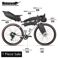 Rhinowalk-bolsa para SILLÍN de bicicleta a prueba de salpicaduras, bolsa para tubo superior e inferior de ciclismo, bolsa para marco de manillar de bicicleta de carretera para viajes largos, 1 pieza