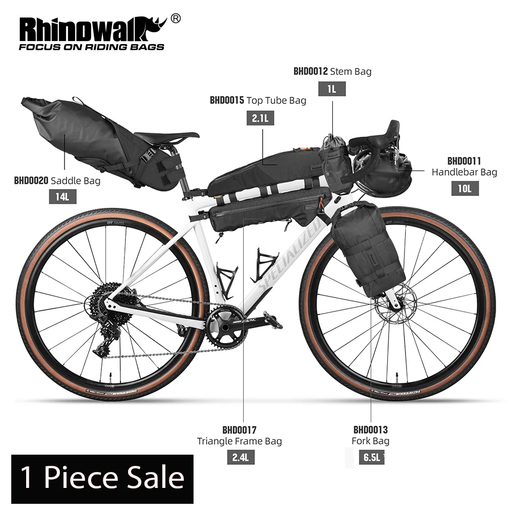 Rhinowalk Bike Saddle Bag 1 Piece Sale Splash-proof Cycling Top/Bottom Tube Bag Road Bike Handlebar Frame Bag For Long Trip