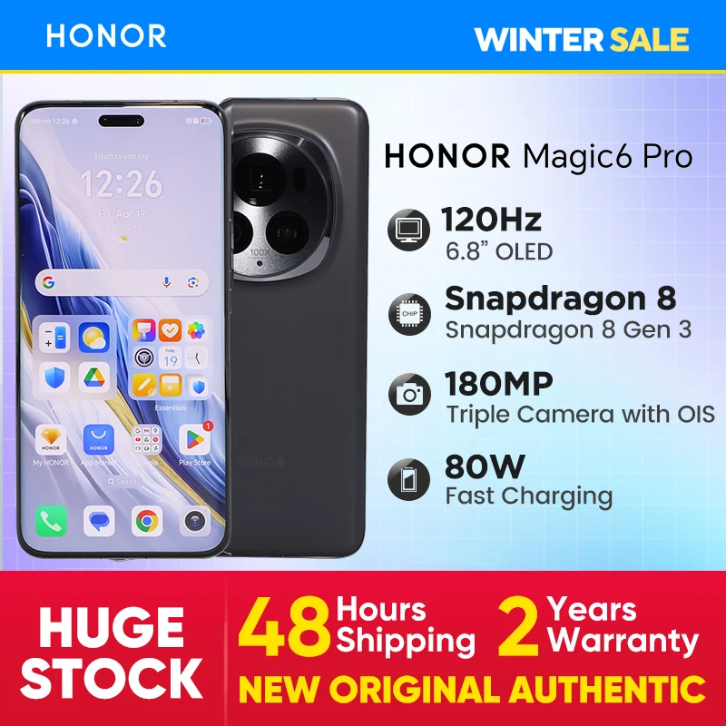 HONOR Magic6 Pro Smartphone Snapdragon 8 Gen 3 180MP Camera 6.8