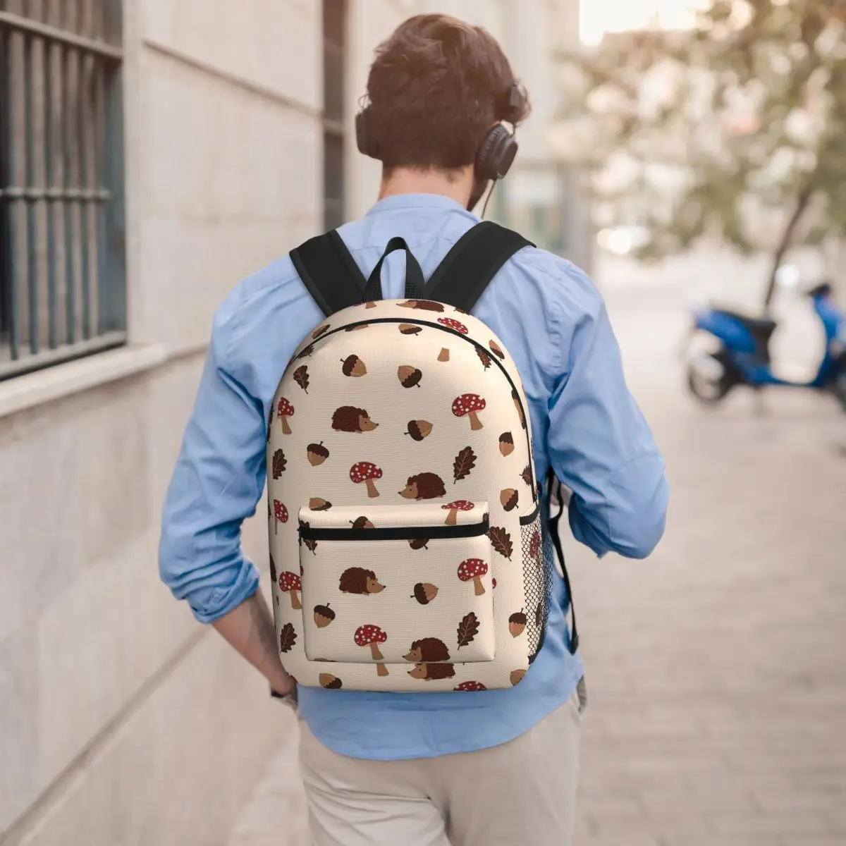 

Hedgehog Animal Backpack Student BookBag Kids School Bag Laptop Shoulder Bags for Men Women