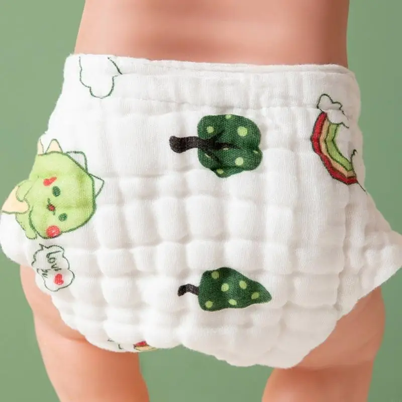 Conjunto fraldas infantis algodão d7yd, 3 peças 5 peças, macias e absorventes, laváveis, design para quatro estações,