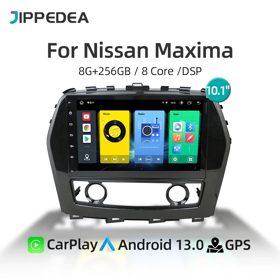 8G 256G CarPlay Android 13.0 IPS Car Multimedia Player GPS Navigation 4G WiFi Bluetooth Car Radio For Nissan Maxima 2015-2020