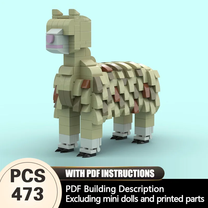 

Creators Animal Series Model MOC Building Bricks South American Sheep Modular Technology Gifts Holiday Assemble Children Toys