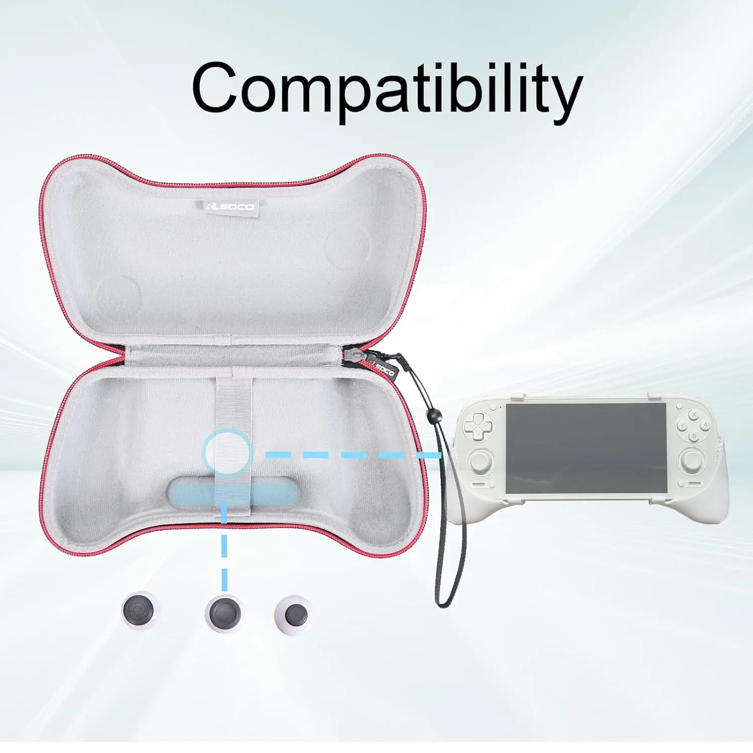 

RLSOCO Carrying Case for Retroid Pocket 5 Retro Handheld Game Console + Official Retroid Grip | Storage Pouch with Adjustable Wr