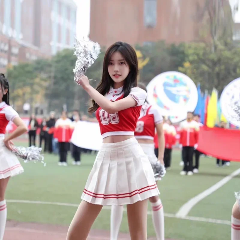 

Idol Outfit Hip Hop Cheerleading Dance Adult Women Jazz Dance Cheerleader Costume Girl Children Performance Stage Costume