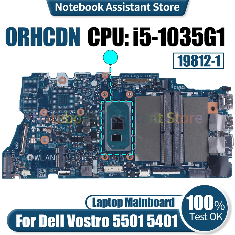 

Материнская плата для ноутбука Dell Vostro 5501 5401 19812-1 CN-0RHCDN 0 rhлерн SRGKL I5-1035G 1 CPU, протестированная материнская плата для ноутбука