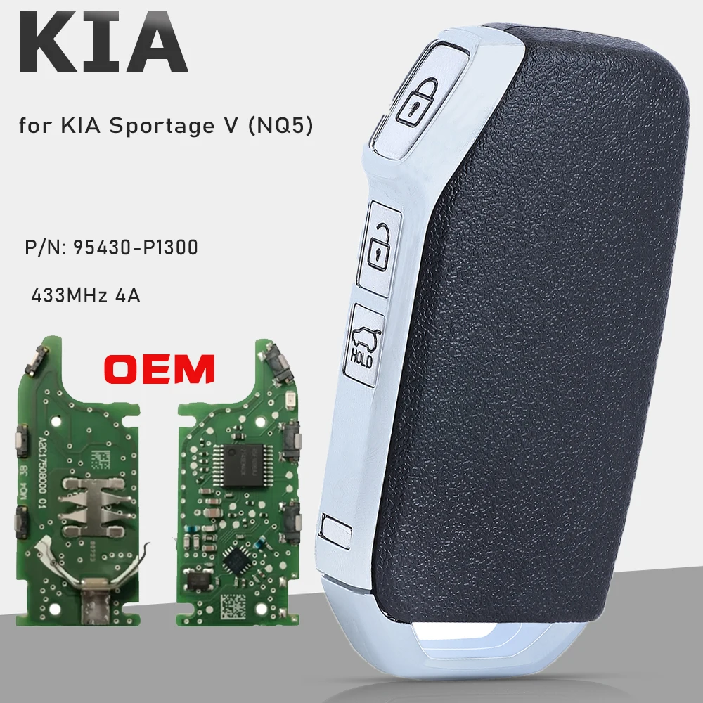 

Плата KEYECU OEM 95430-P1300 ASK, 433 МГц, 4A PCF7939M, откидной дистанционный автомобильный ключ, 3-кнопочный брелок для KIA Sportage V (NQ5)