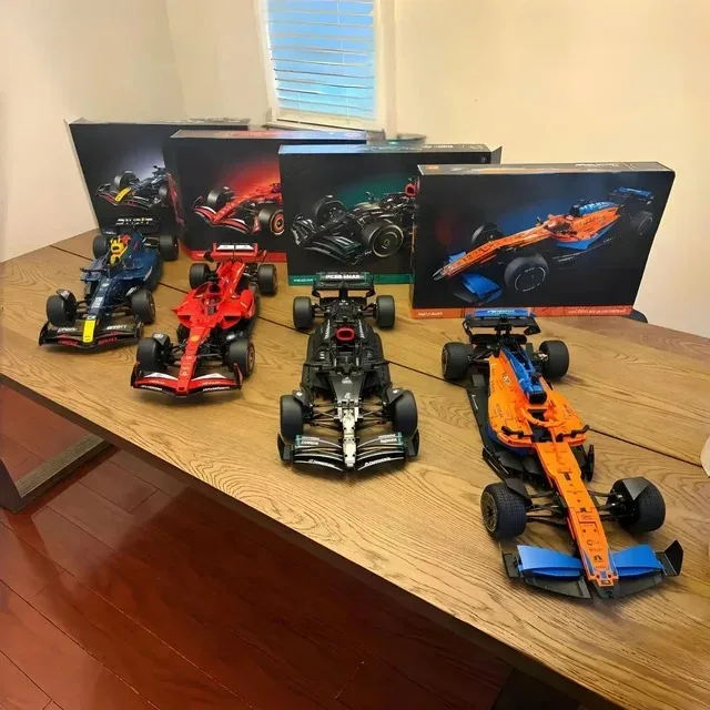 F1 سباق سلسلة W14 42171 الأداء MCL صيغة سباق 42141 RB20 42206 SF24 42207 نموذج سيارة خارقة بناء لعبة المكعبات