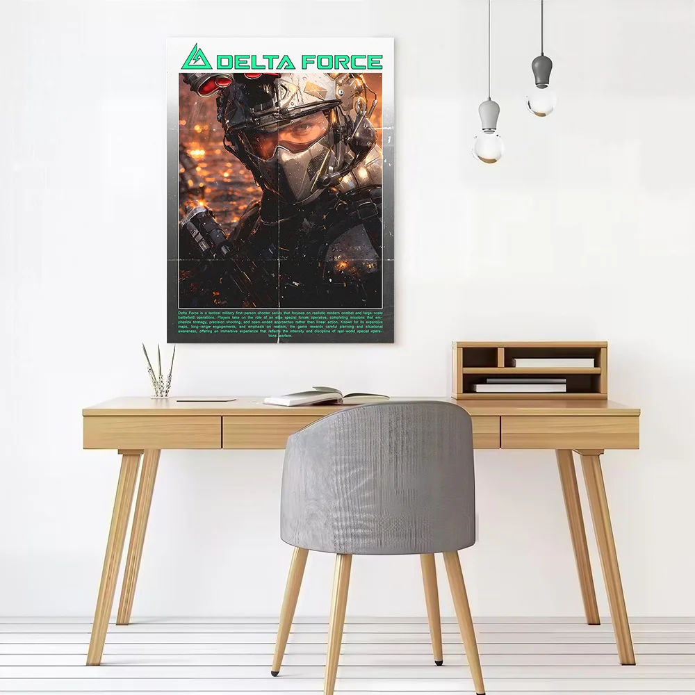 Delta Force Soldier Printed Canvas Poster Personalized High Quality Wall Art Paintings for Living Room Decorations Bedroom Mural