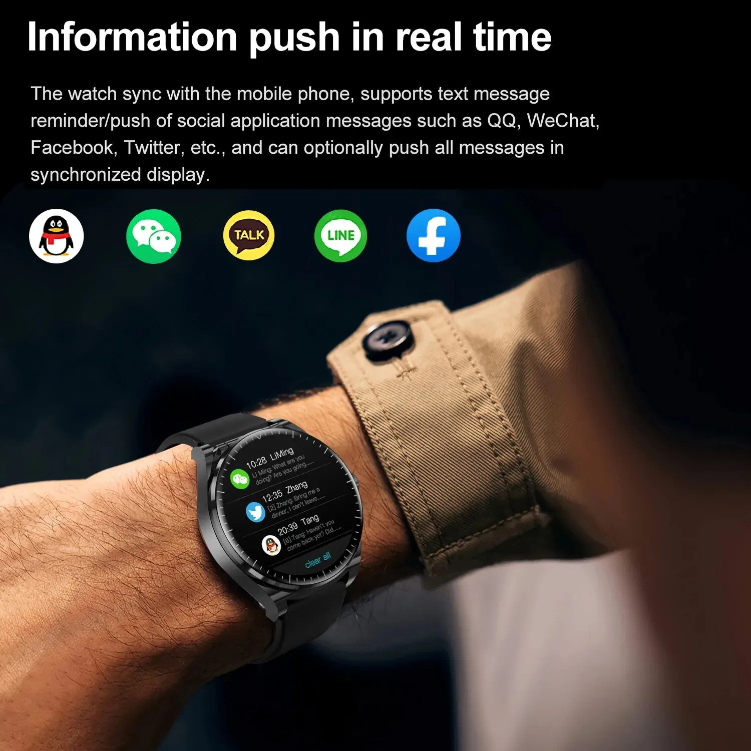 Nuovo TWS auricolare Smart Watch funzione NFC Fitness Tracker sport Smartwatch monitoraggio della salute Bluetooth Wireless Headset Watches