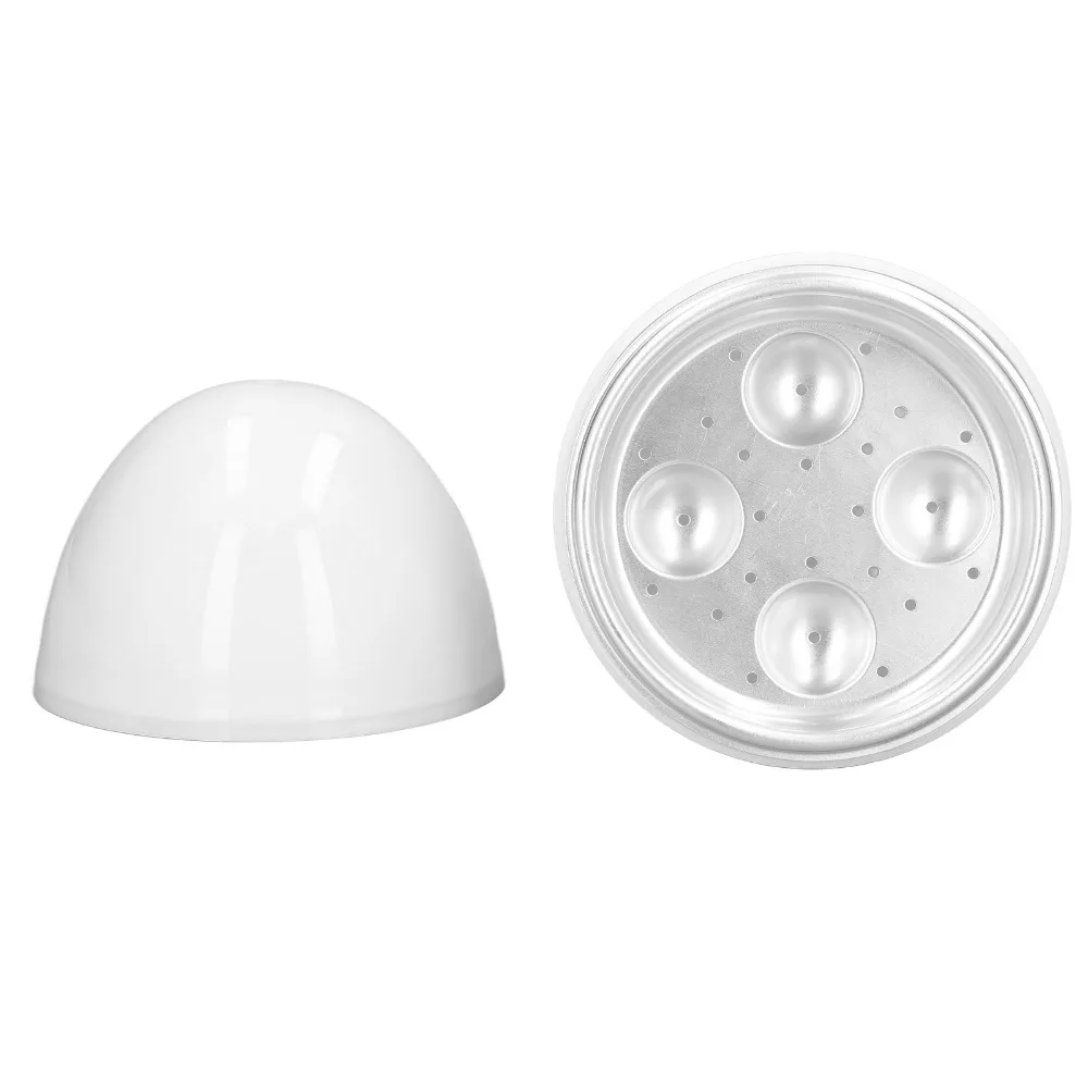 PP Aluminium Hard Boiled Egg Cooker 4 Egg Capacity White Microwave Egg Boiler Egg Shape Compact Design Egg Poacher Cooker