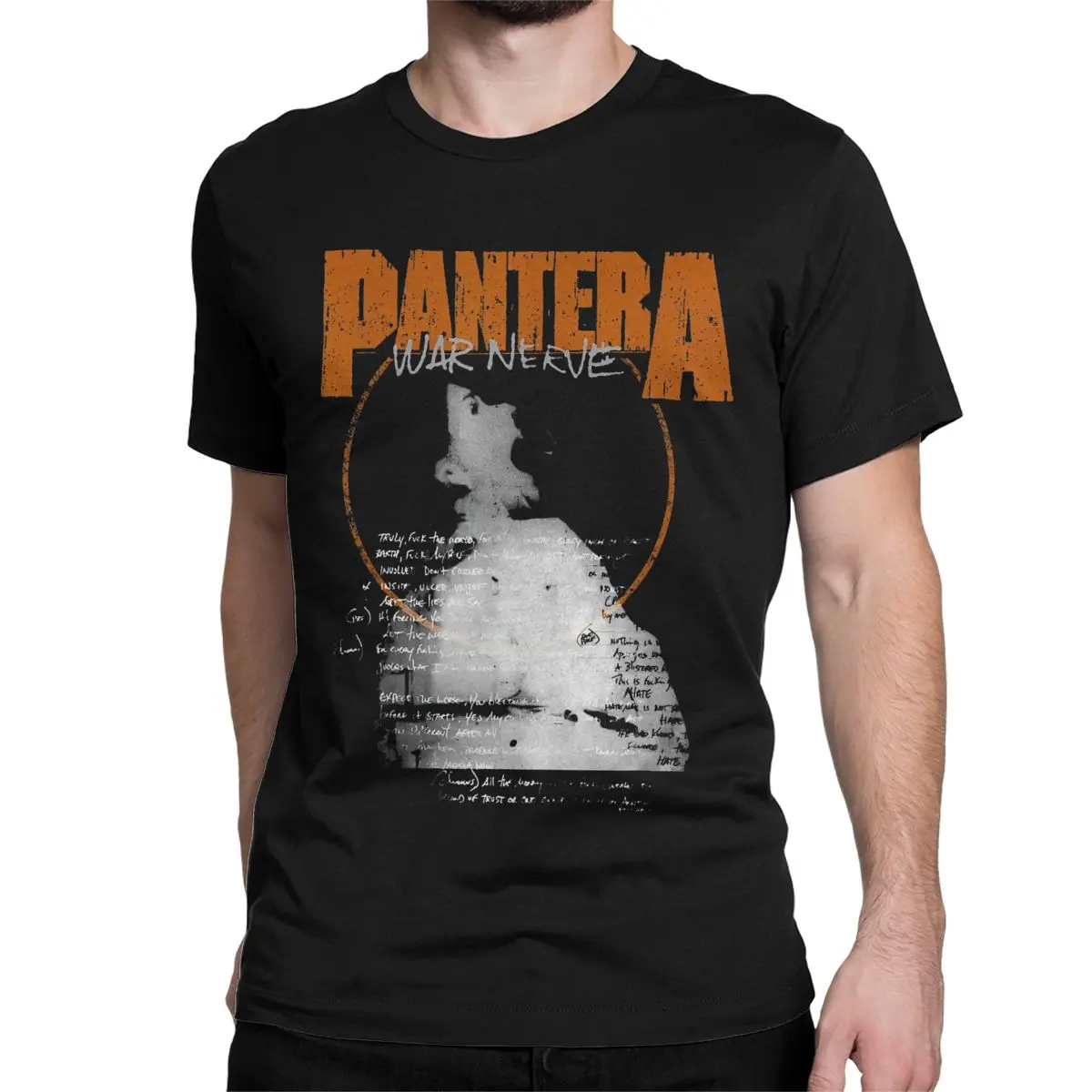 Unique Panterad War Nerve T-Shirt for Men Women Round Neck 100% Cotton T Shirts Rock Band Tee Shirt Plus Size Clothing