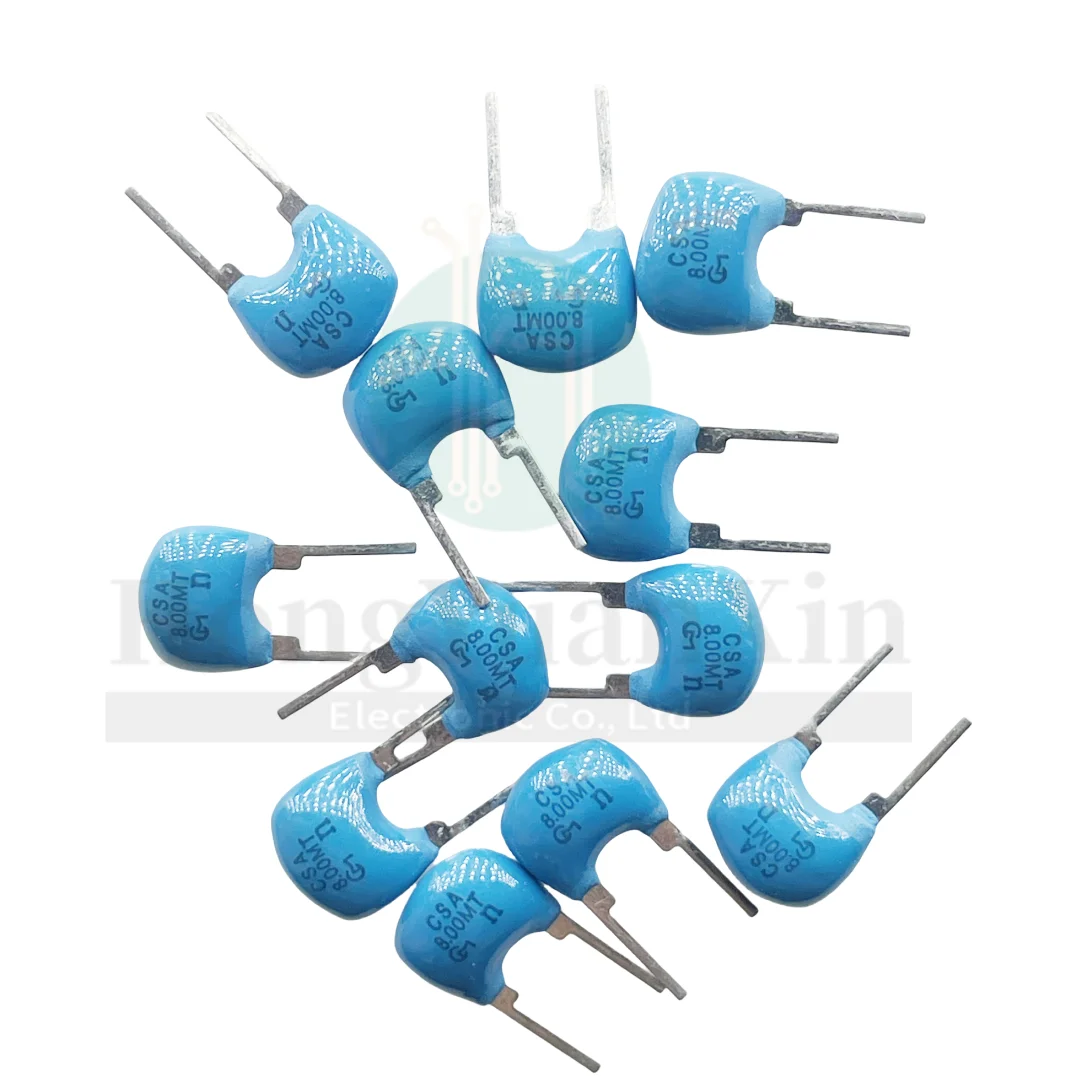 50pcs/ 8M Murata Ceramic Crystal Oscillator CSA8.00MT CSA8.00MTA 8MHZ 8.00G Straight Insert 2-Leg Ceramic Crystal Oscillator