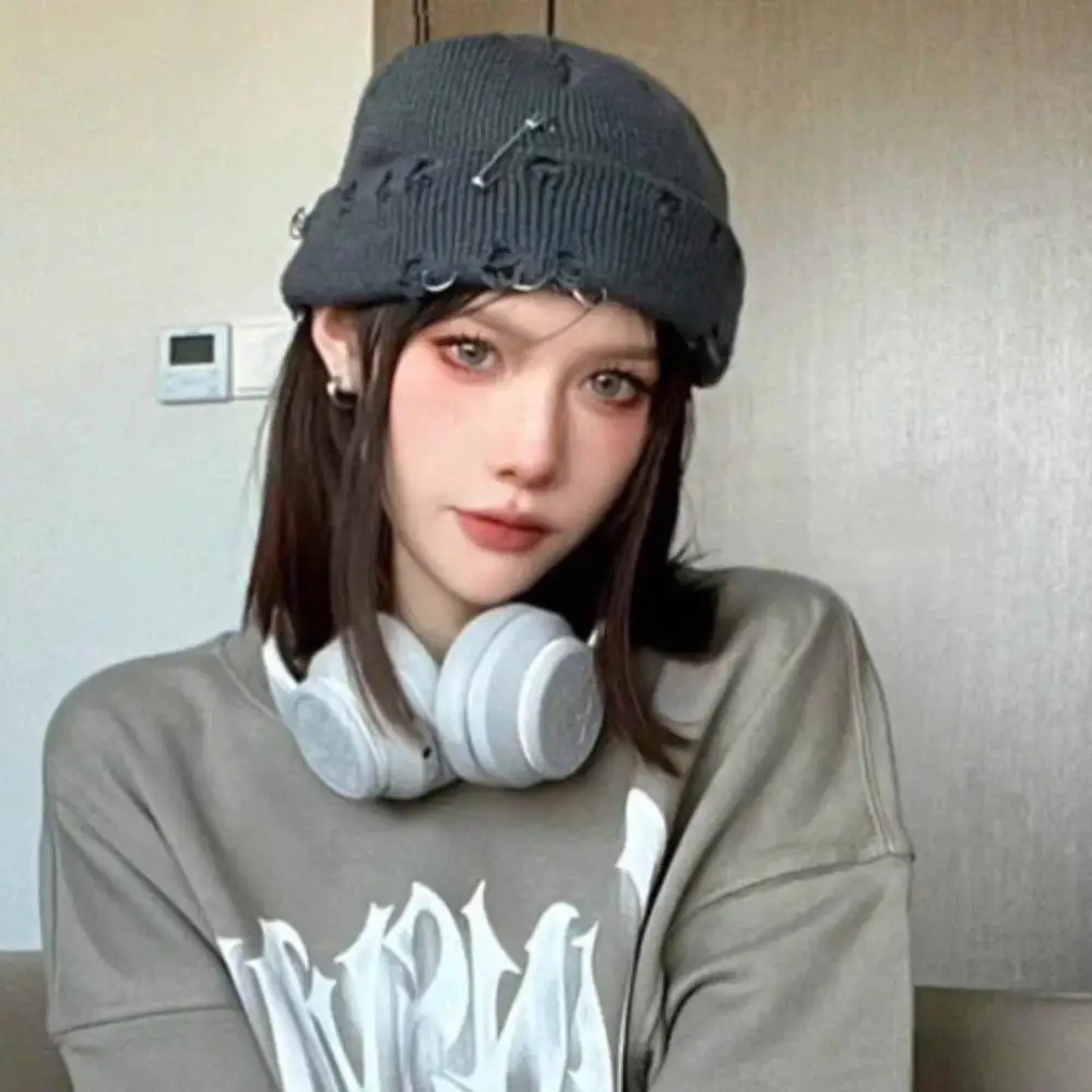 

Winter Hats For Women Men Beanies Knitted Solid Gothic Punk Hat Girls Autumn Female Beanie Caps Warmer Bonnet Ladies Casual Cap