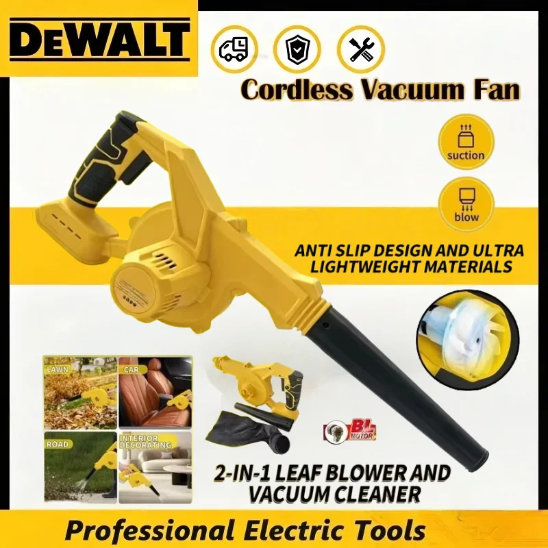 Dewalt 2-in-1 Electric Air Blower & Vacuum, Cordless Ultra Portable Leaf Duster Computer Dust Cleaning Vacuum Cleaner