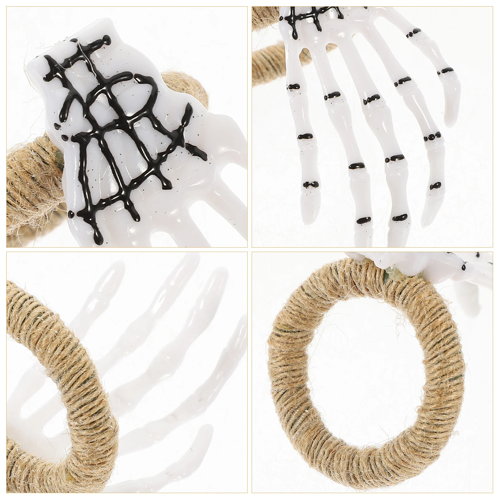 

6Pcs Ghost Hand Shaped Napkin Holders Stylish Skull Design Home Restaurant Holiday Table Centerpiece Decorative Accessories