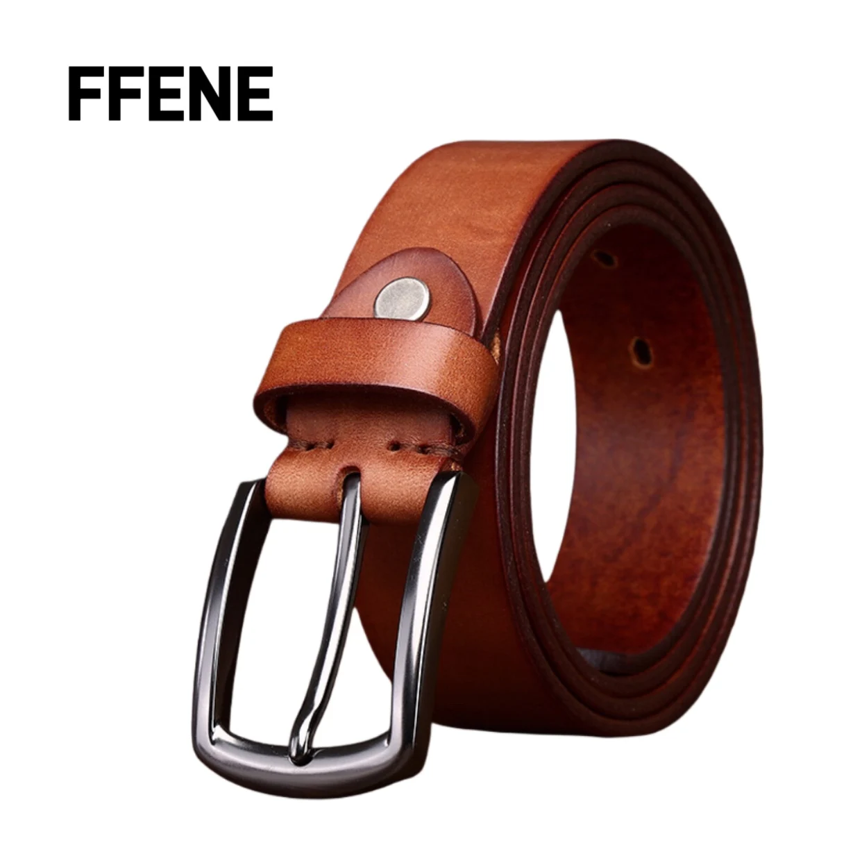 

3.3CM wide Italian top-grain leather belt for men, luxurious genuine leather, retro, fashionable, simple, casual, jeans belt