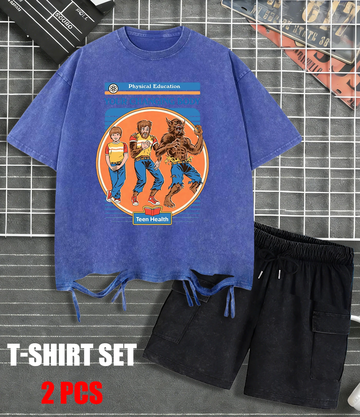 

Your Changing Body Teen Health Washed Mens T-Shirt Summer Comfortable Shorts Set Cotton Fashion T-Shirts Unisex Loose Clothing